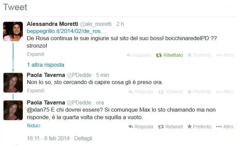 HACKER IN AZIONE SUGLI ACCOUNT TWITTER DI PAOLA TAVERNA E ALESSANDRA MORETTI 