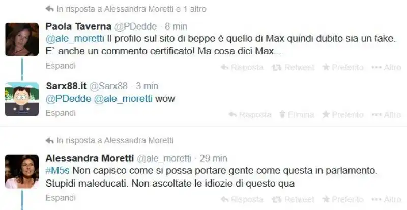 HACKER IN AZIONE SUGLI ACCOUNT TWITTER DI PAOLA TAVERNA E ALESSANDRA MORETTI 