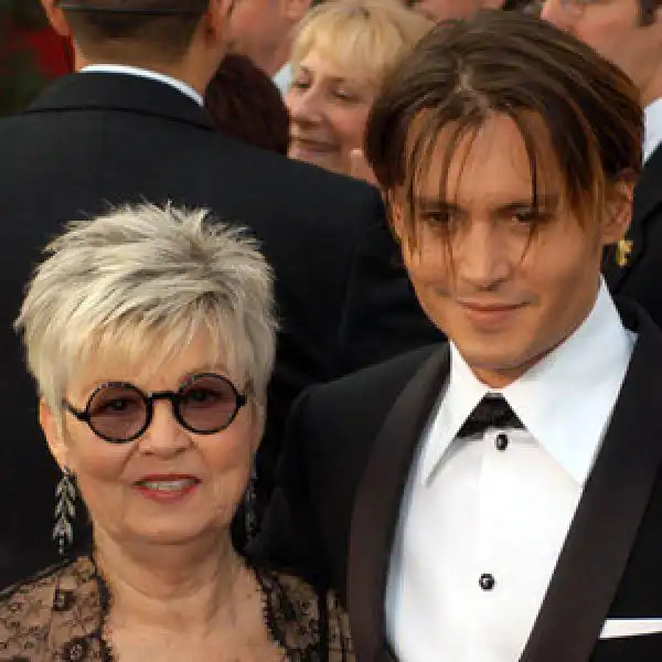 Johnny Depp con la madre 