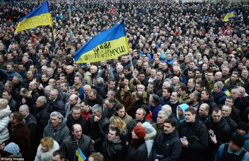 kiev, manifestanti anti governativi