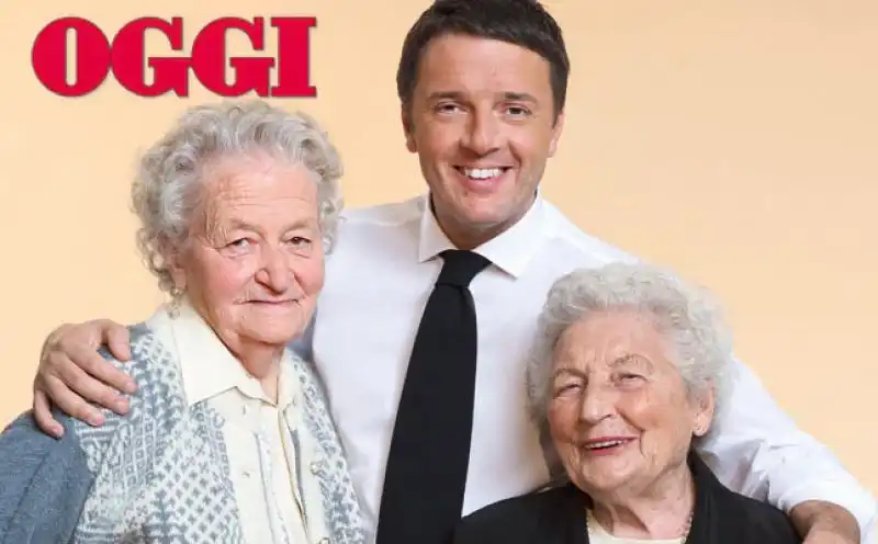 MATTEO RENZI CON LE NONNE 