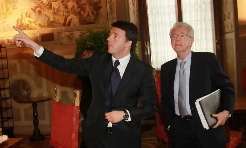 RENZI E MONTI A PALAZZO VECCHIO 