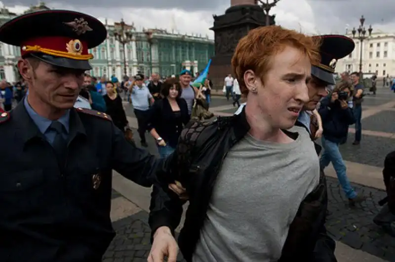 Russia LGBT Protest 