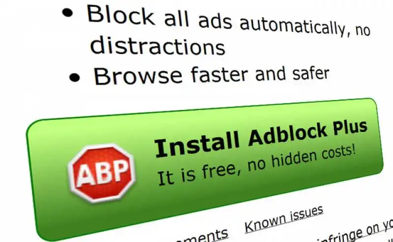 ADBLOCK IL BLOCCA PUBBLICITA  ONLINE