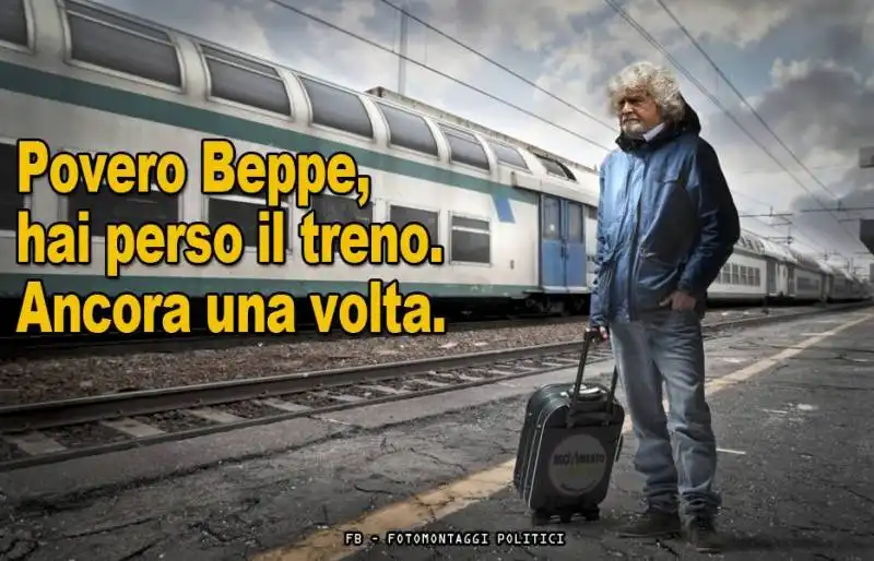 beppe grillo perde il treno