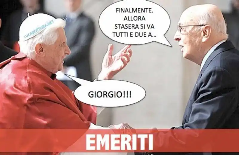 bottura sui due emeriti napolitano e ratzinger