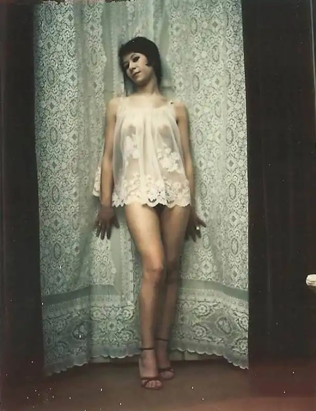 carlo mollino polaroid woman in white negligee