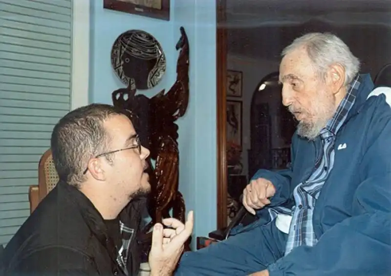 Fidel Castro con leader studenti il 23 gennaio 