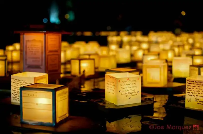 floating lanterns festival in honolulu, hawaii (usa)