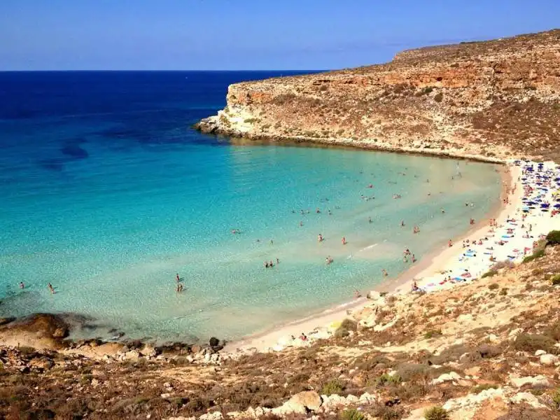 rabbit beach, lampedusa, italy