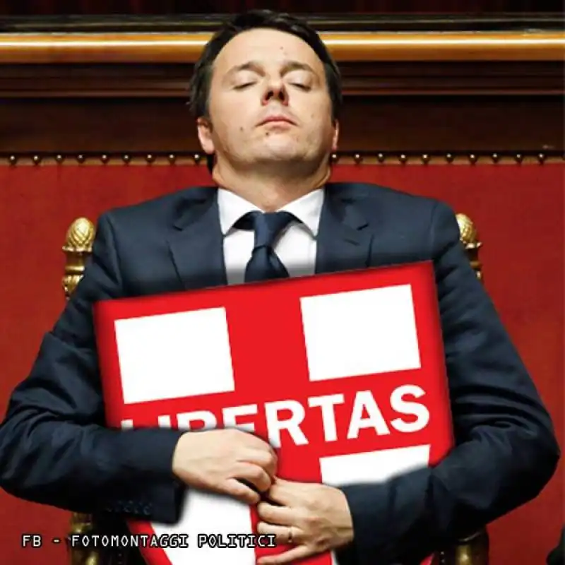 renzi abbraccia lo scudocrociato