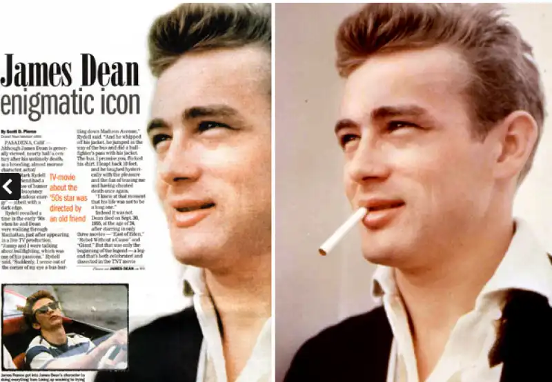 tolta la sigaretta a james dean