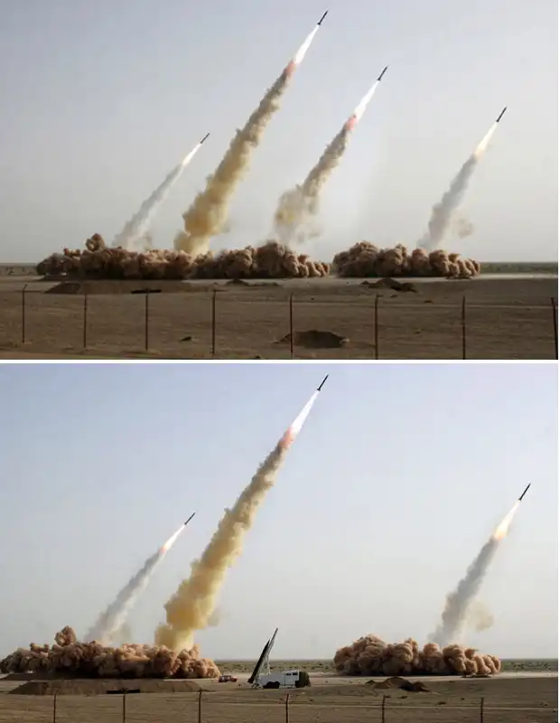 un missile iraniano non parte e la foto viene ritoccata