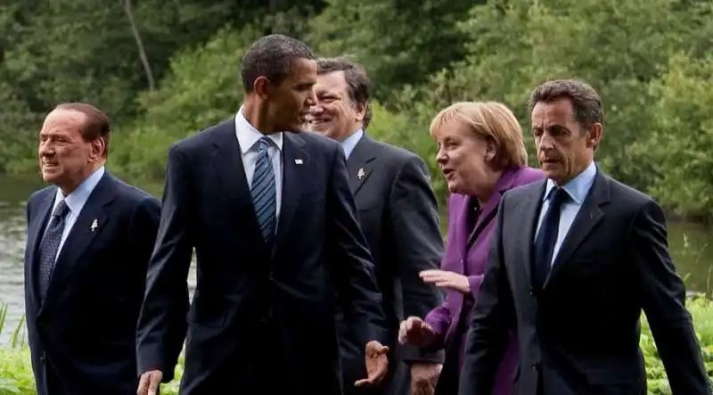 berlusconi obama sarkozy merkel   