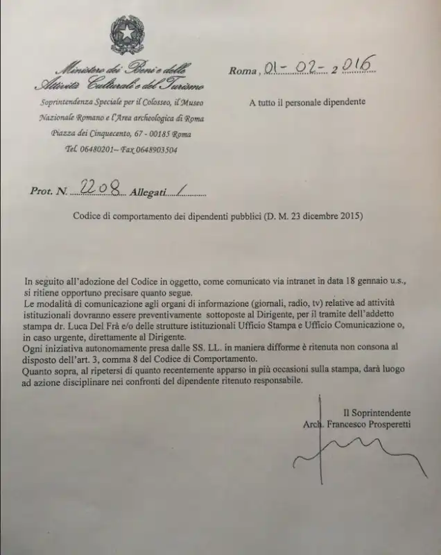 CIRCOLARE MINISTERO