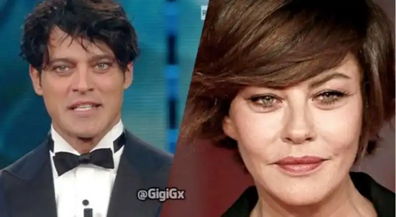 gabriel garko come eva grimaldi  sanremo2016 