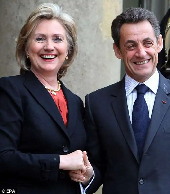 hillary sarkozy libia