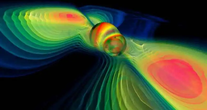 le onde gravitazionali generate dalla collisione fra due buchi neri  