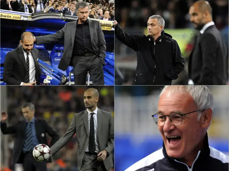 MOURINHO GUARDIOLA RANIERI