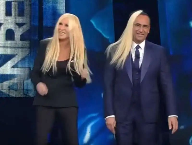 virginia raffaele come donatella versace  1