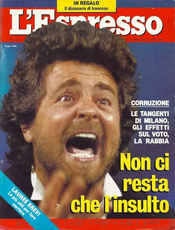 beppe grillo copertina espresso 1992