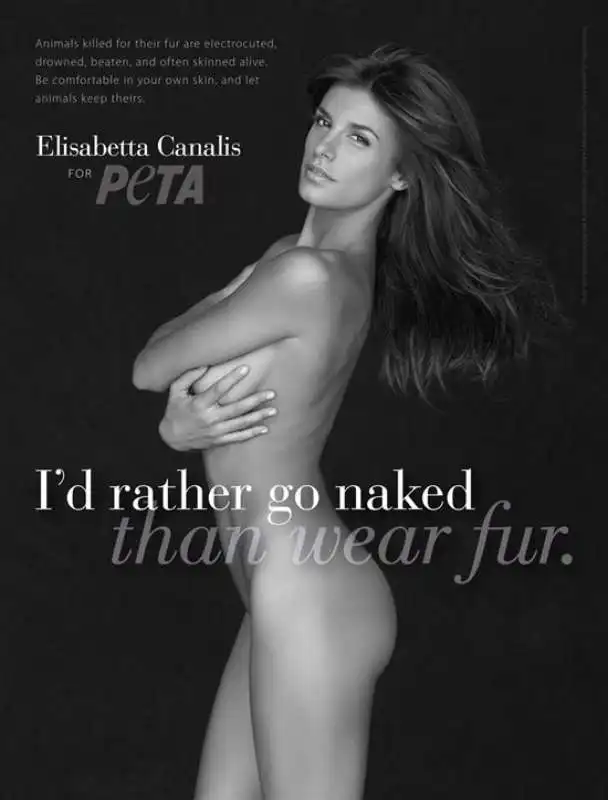 elisabetta  canalis nuda per la peta