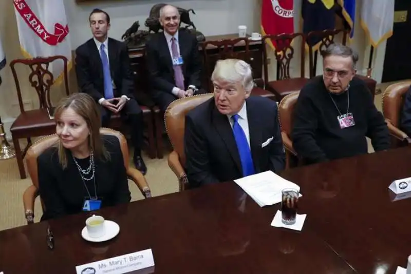 MARY  BARRA DONALD TRUMP SERGIO MARCHIONNE