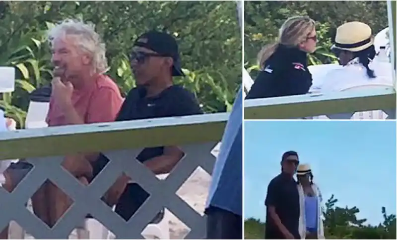 obama a pranzo in spiaggia