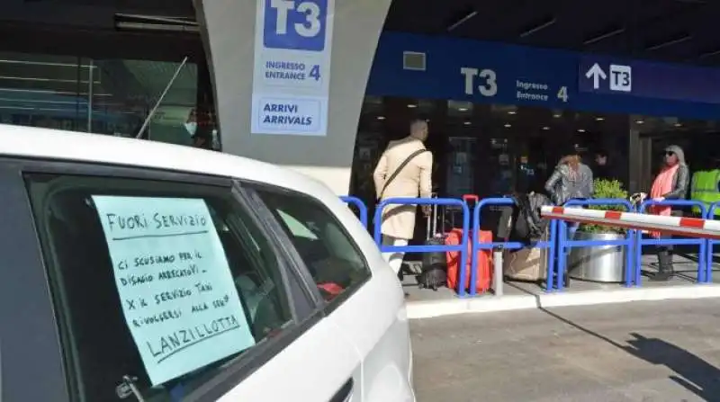 taxi  protesta a roma tassisti