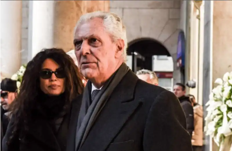 Afef e Tronchetti funerale Moratti