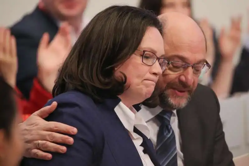 Andrea Nahles con Schulz