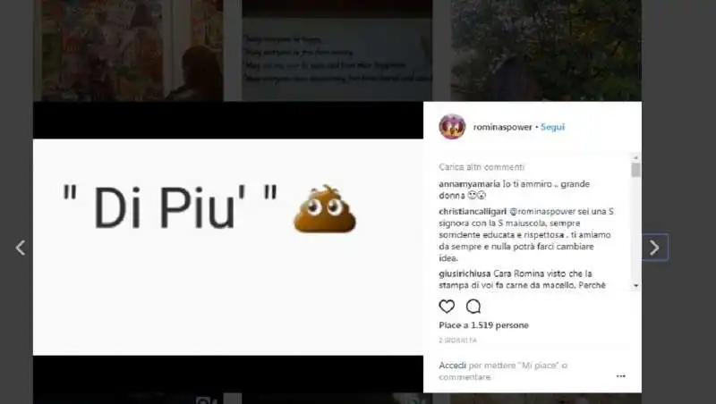 IL POST DI ROMINA POWER CONTRO DIPIU