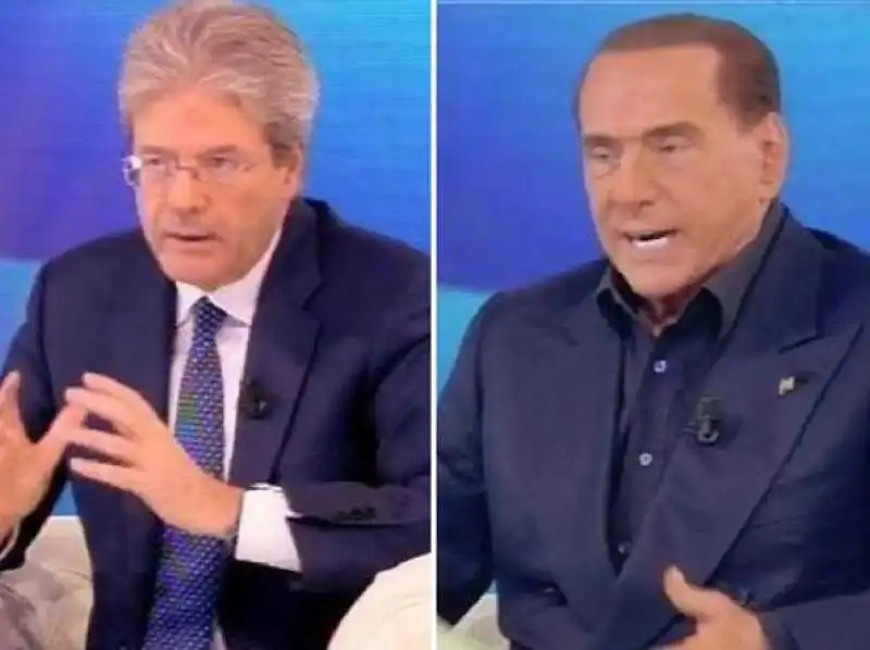 PAOLO  GENTILONI SILVIO BERLUSCONI 