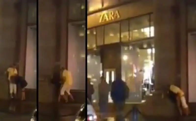 RUSSIA - UNA COPPIA FA SESSO NELLA STRADA DELLO SHOPPING DI MOSCA