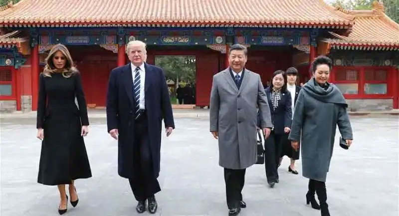 trump e xi jinping alla citta proibita piazza tien an men