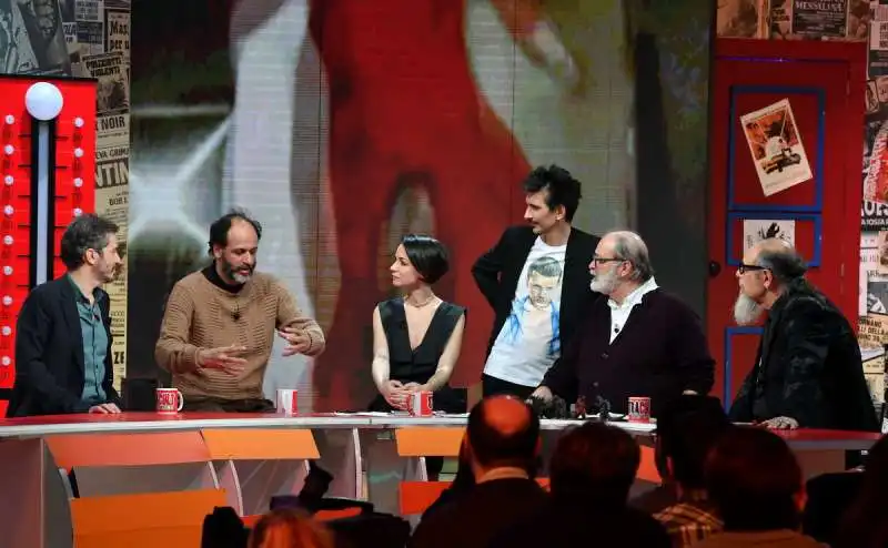 walter fasano  luca guadagnino  andrea delogu  fabrizio biggio  marco giusti e roberto d agostino