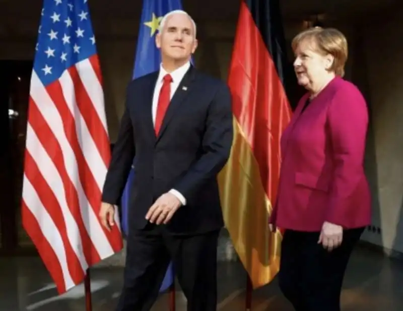 angela merkel mike pence 1