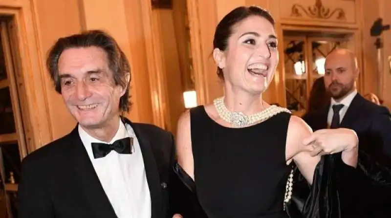 Attilio Fontana e la figlia alla Prima della Scala