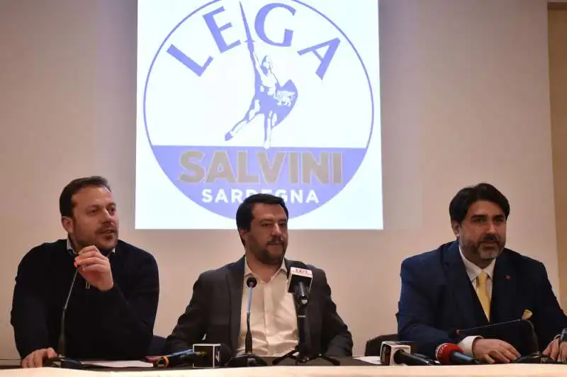 eugenio zoffili matteo salvini christian solinas dopo la vittoria del centrodestra in sardegna 1