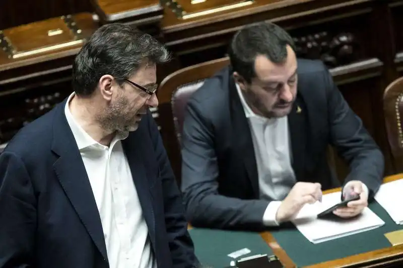 giancarlo giorgetti matteo salvini