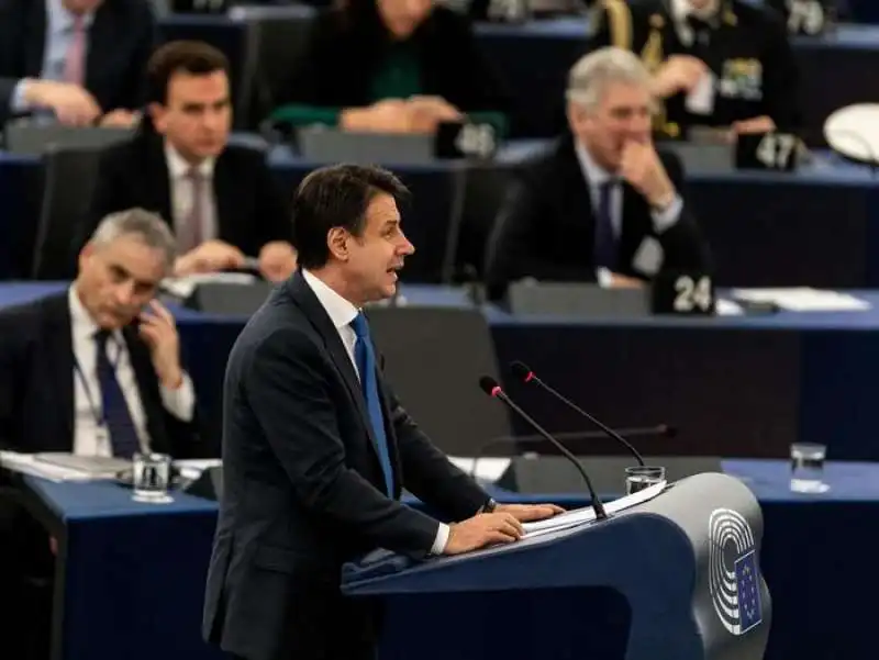 Giuseppe Conte a Strasburgo