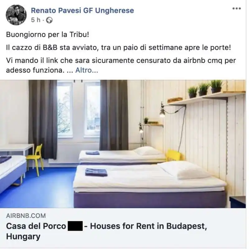 IL BED AND BREAKFAST DI RENATO PAVESI A BUDAPEST