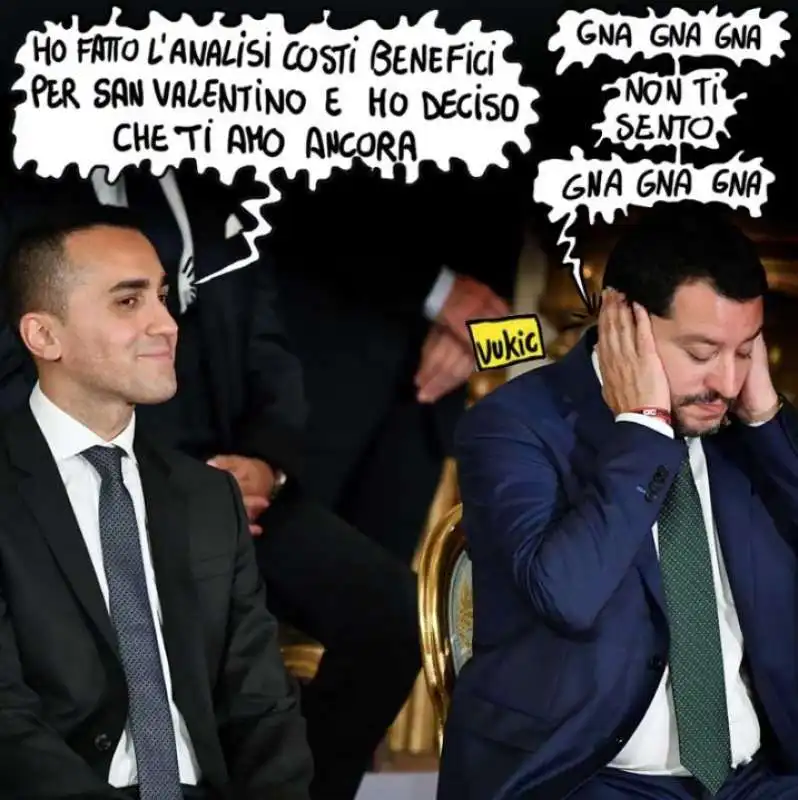 luigi di maio matteo salvini san valentino 