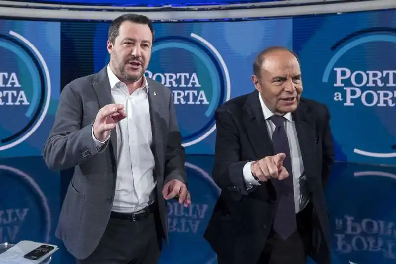 matteo salvini bruno vespa porta a porta