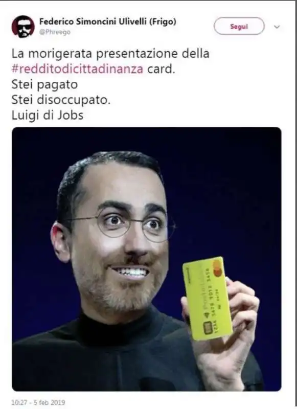 meme su di maio e la card per il reddito di cittadinanza 4