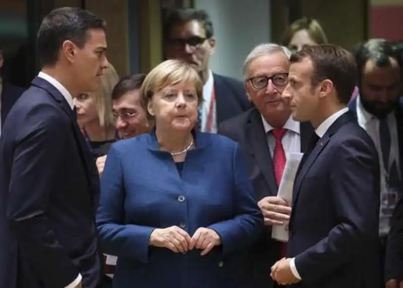 MERKEL MACRON SANCHEZ JUNCKER