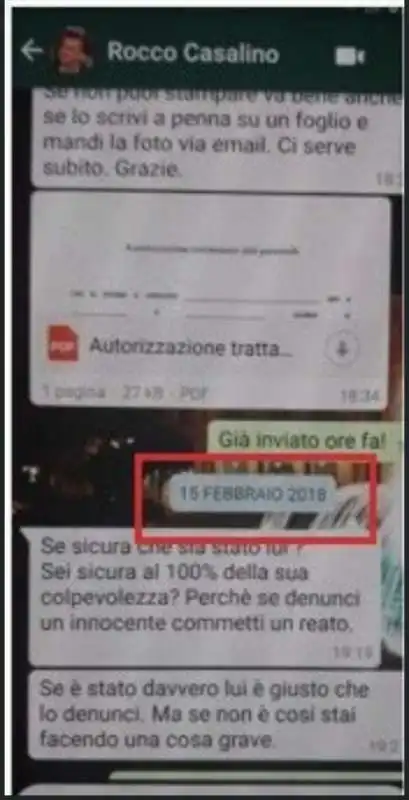 messaggi tra giulia sarti e rocco casalino 1