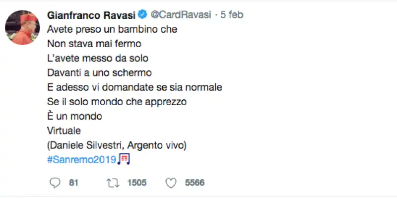 ravasi tweet