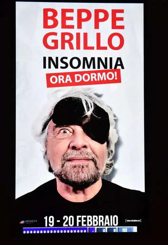 spettacolo di beppe grillo al teatro brancaccio