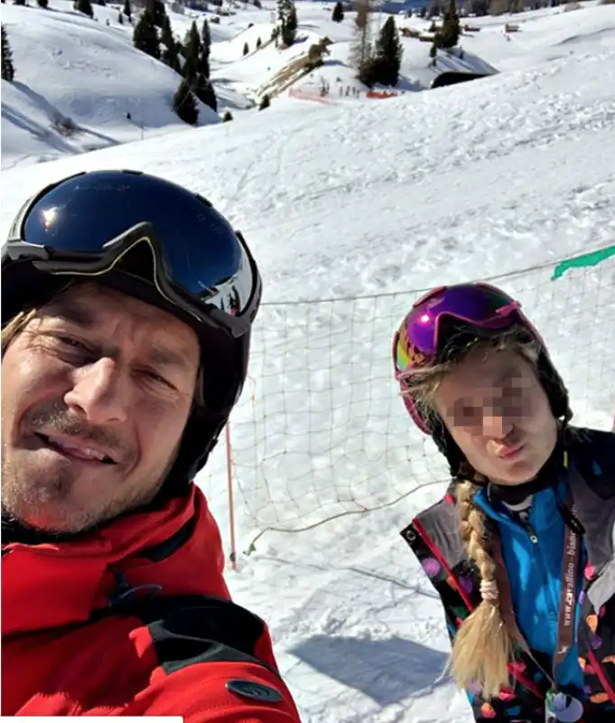 totti con la figlia